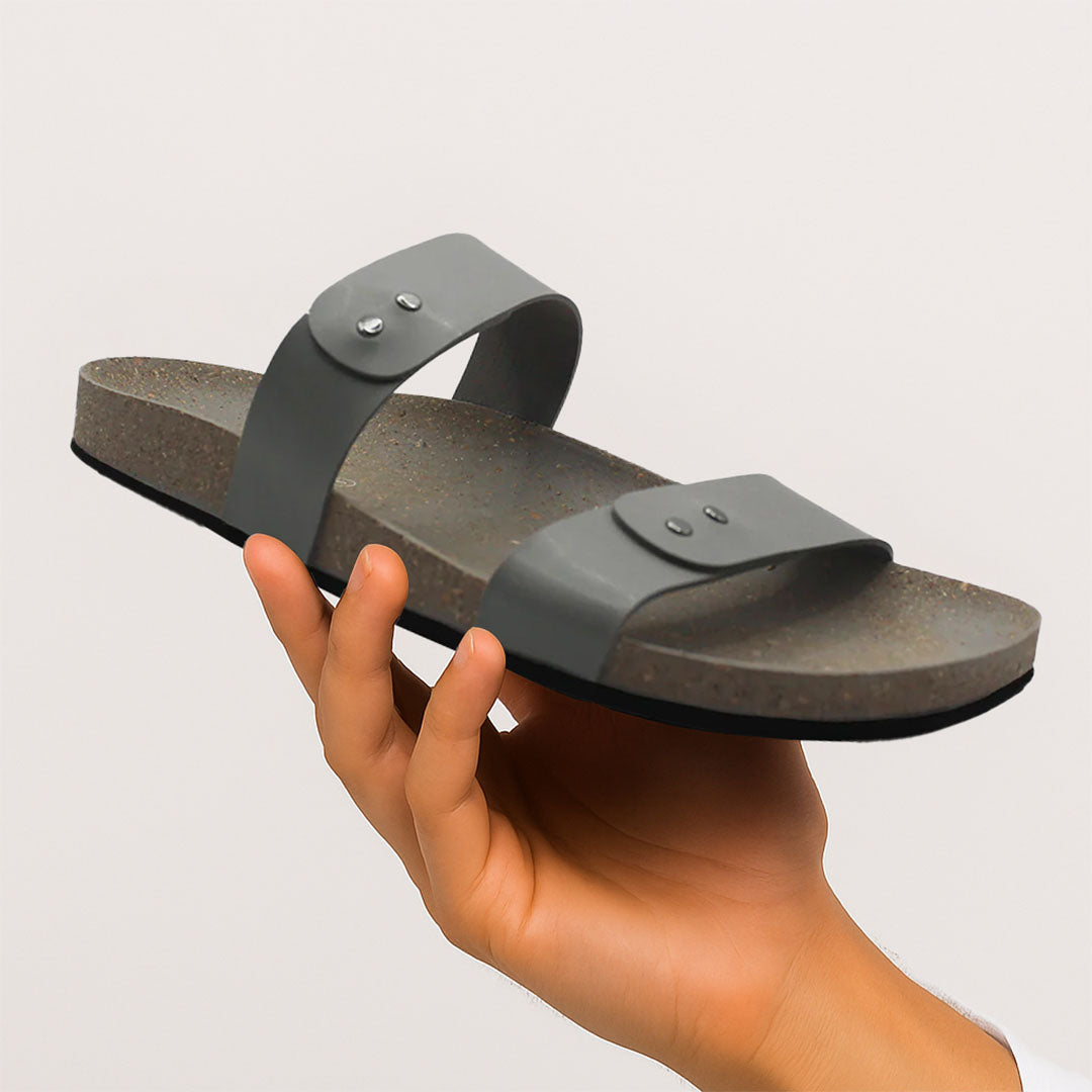 Dual Strap Waterproof Cork Slides