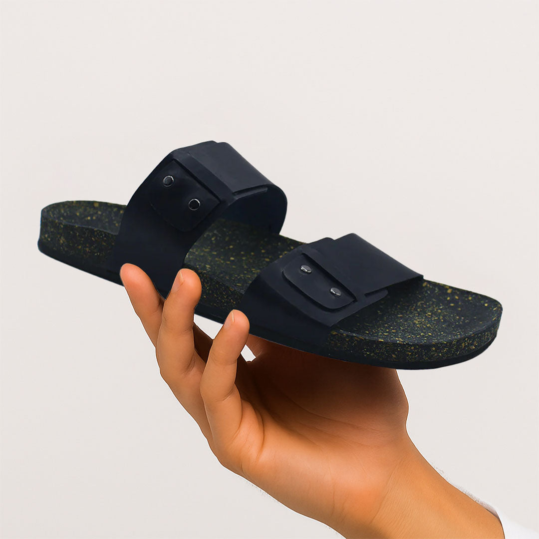 Dual Strap Waterproof Cork Slides