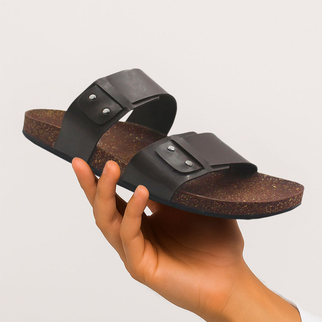 Dual Strap Waterproof Cork Slides