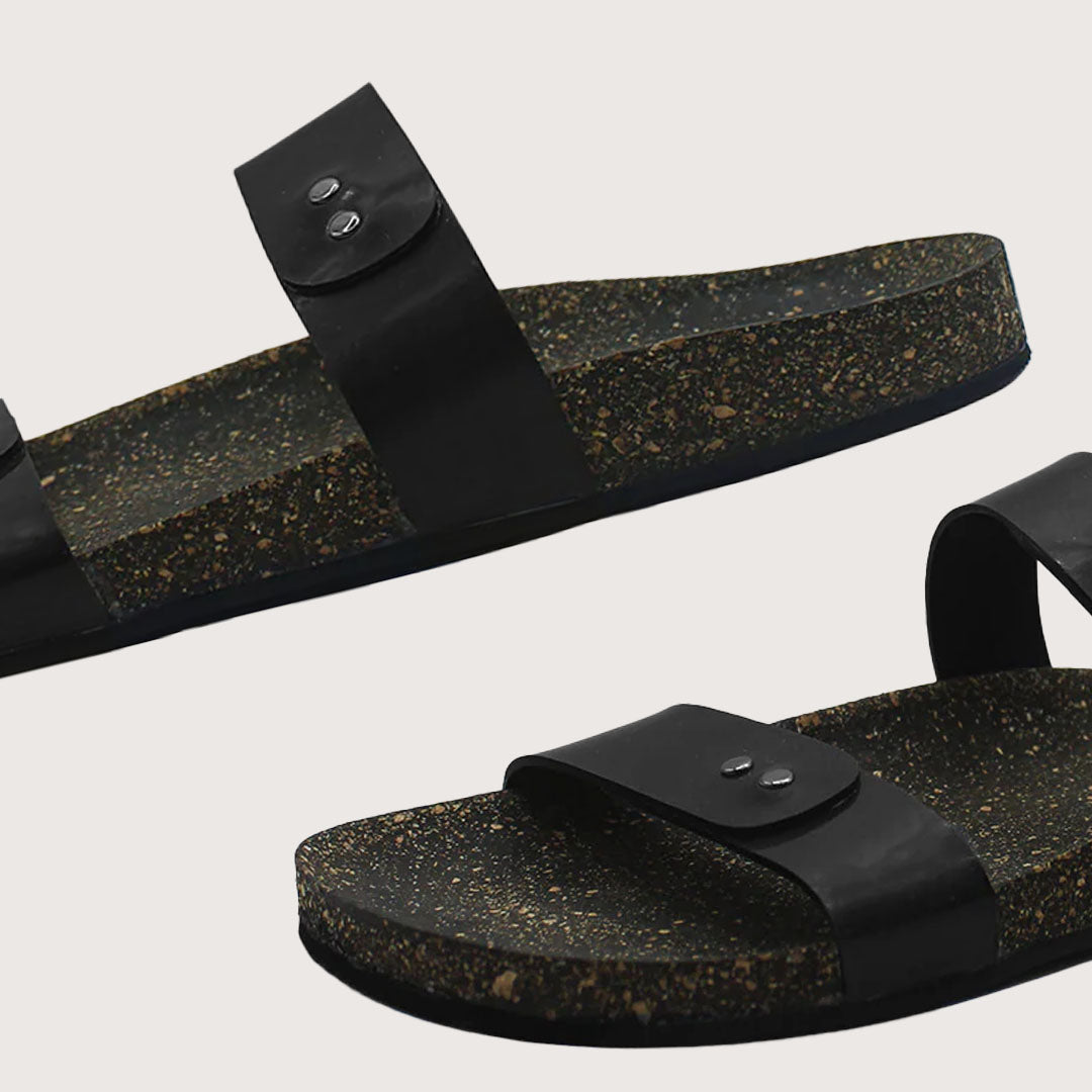 Dual Strap Waterproof Cork Slides