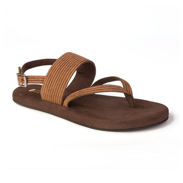 Hiver Luxe - Thong-Strap Corduroy Brown Men Sandals