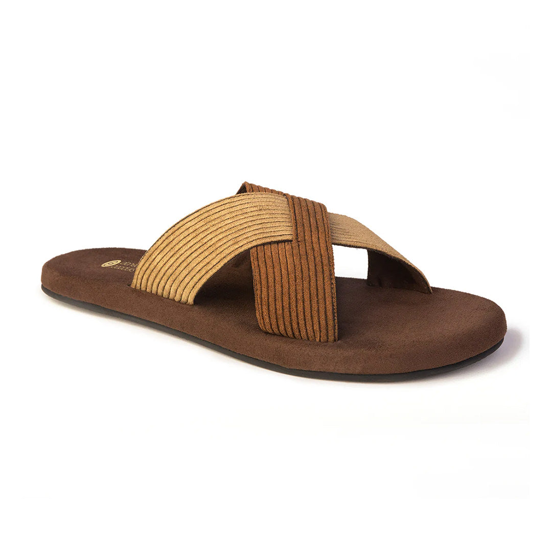 Ben Luxe - Crossover Corduroy Brown Men Slides