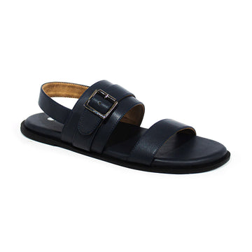 Leo Dual Strap Vegan Leather Blue Men Sandals