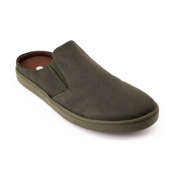Nest Mules Vegan Suede Green Women Slip-ons