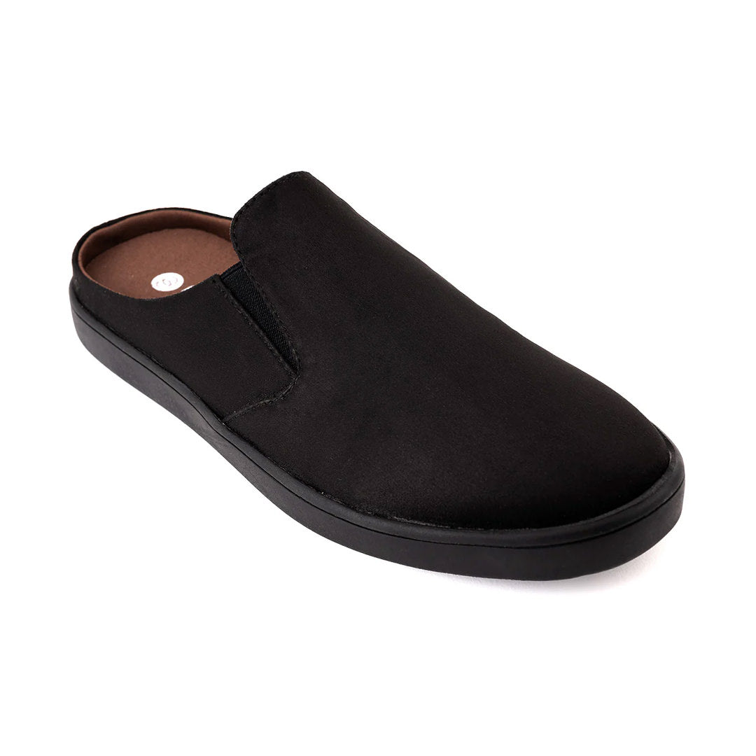 Nest Mules Vegan Suede Black Women Slip-ons