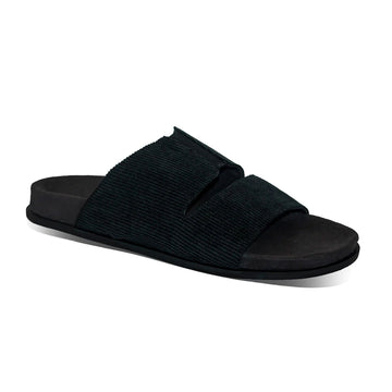 Finn Luxe Cloak Corduroy Black Men Slides