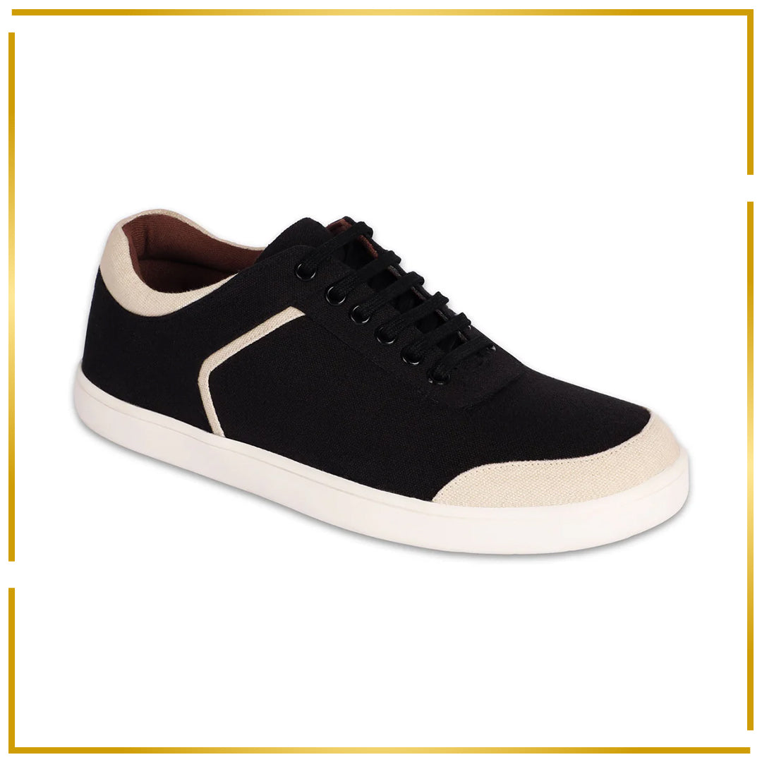 Dan Eco-Sole Sneakers Black and Beige Men