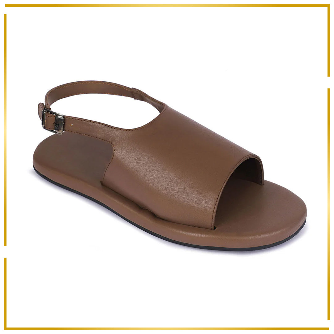Nas Cloak Vegan Leather Brown Sandals Men