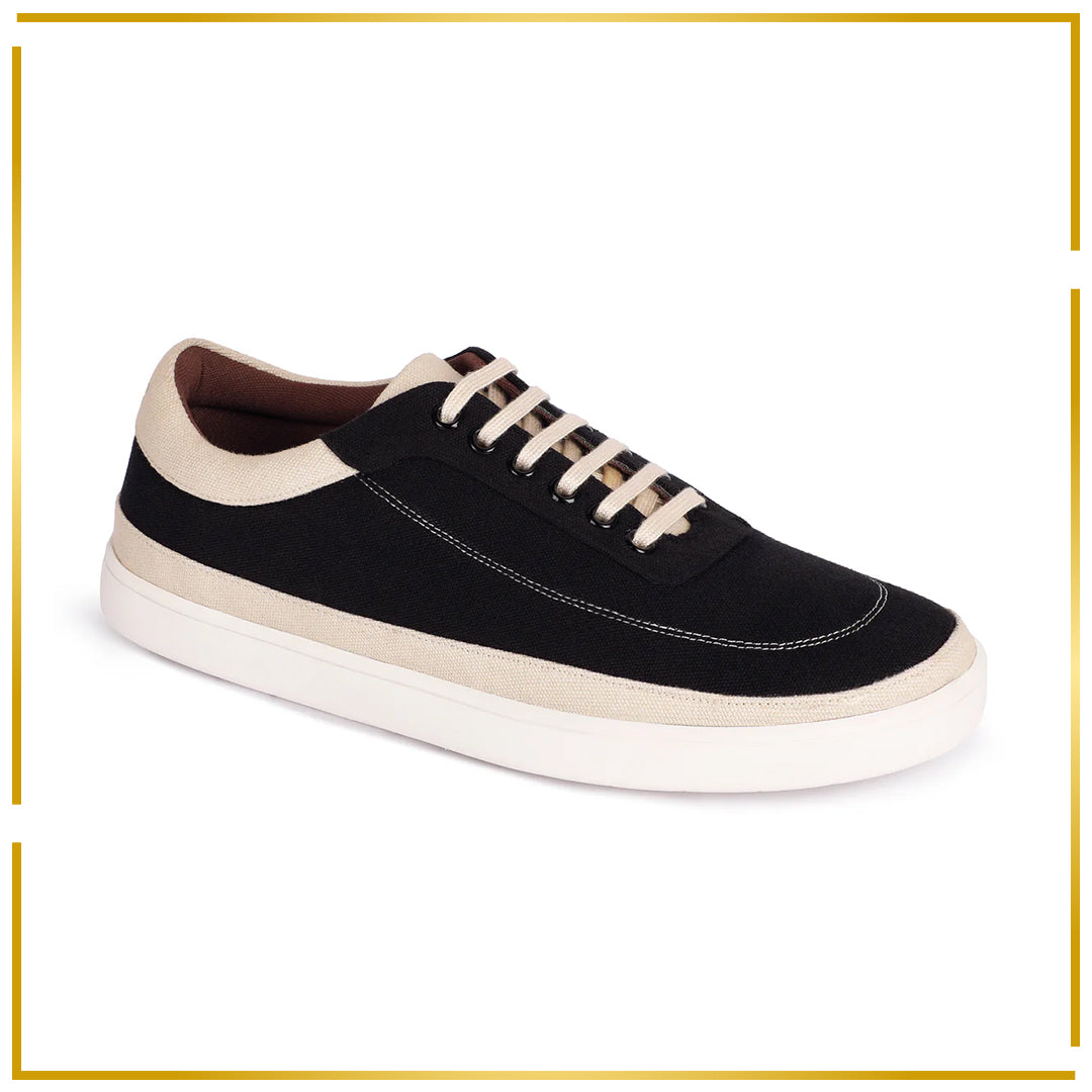 Ske Eco-Sole Sneakers Black and Beige Men