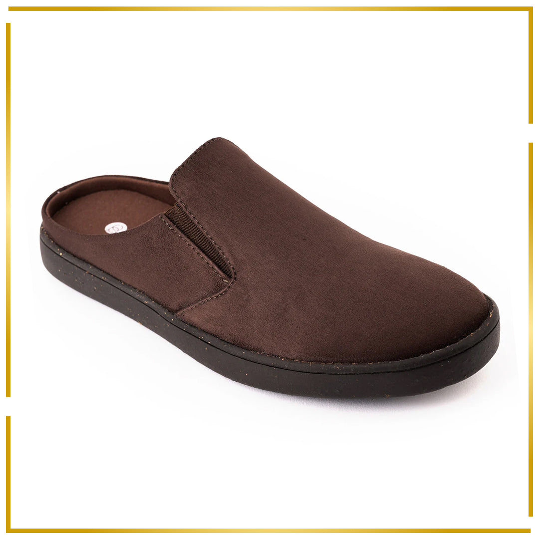 Nest Mules Vegan Suede Brown Men Slip-ons