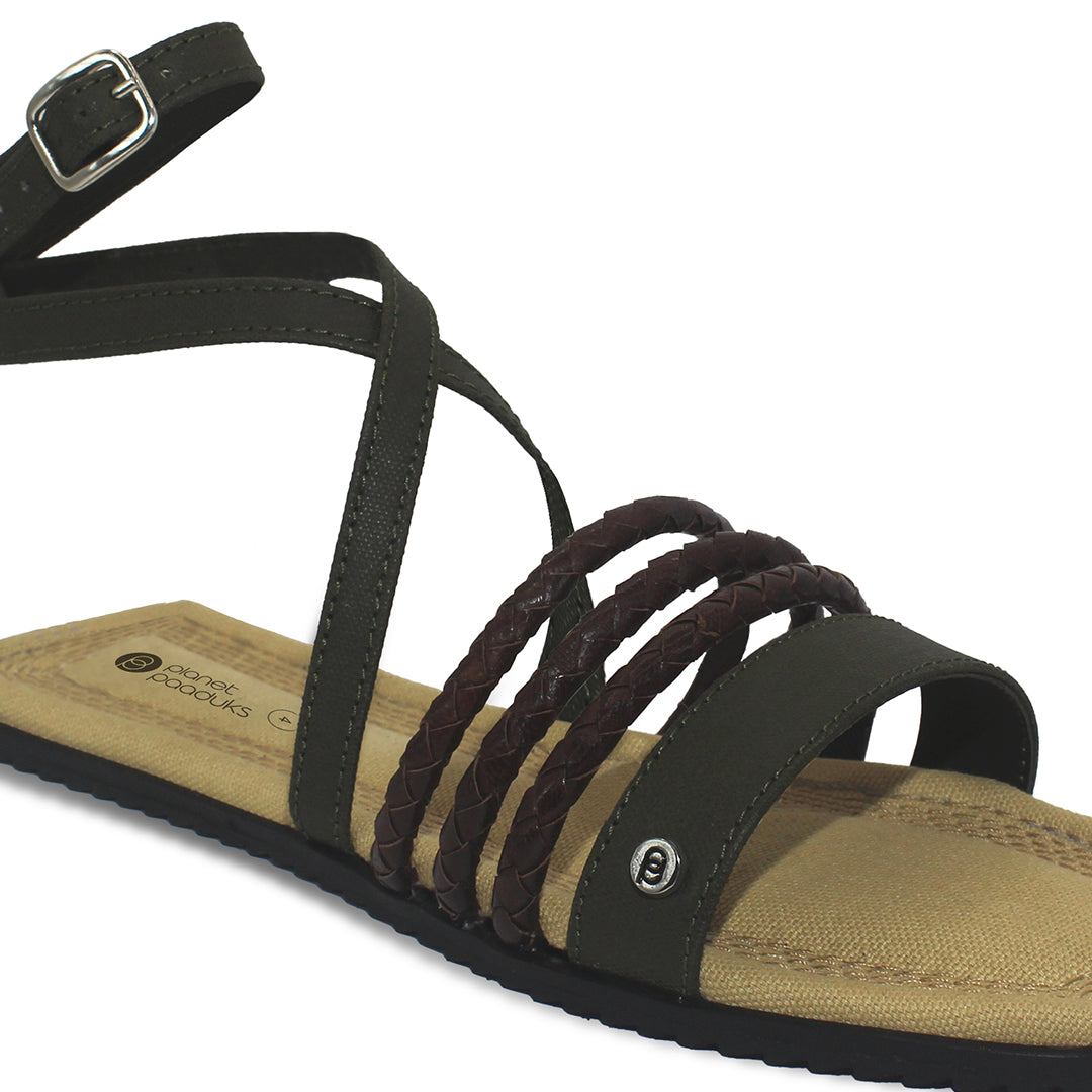 Veya Green Sandals Women