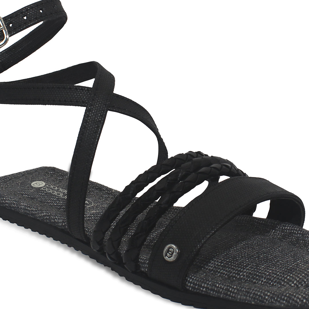 Veya Black Sandals Women