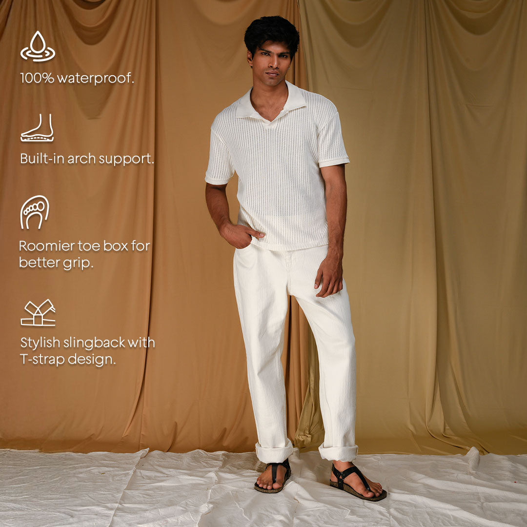 Kumo Black Sandals Men