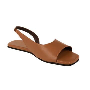 Seashell Slingback Vegan Leather Tan Women Sandals