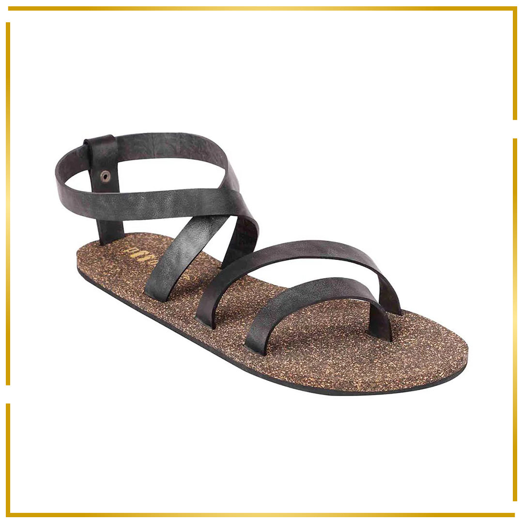 Zee Slingback Cork Black Sandals Women