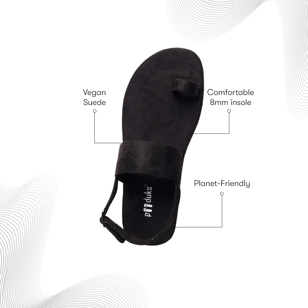 Zoo Toe-Ring Vegan Suede Sandals Men - Image 8 - Paaduks